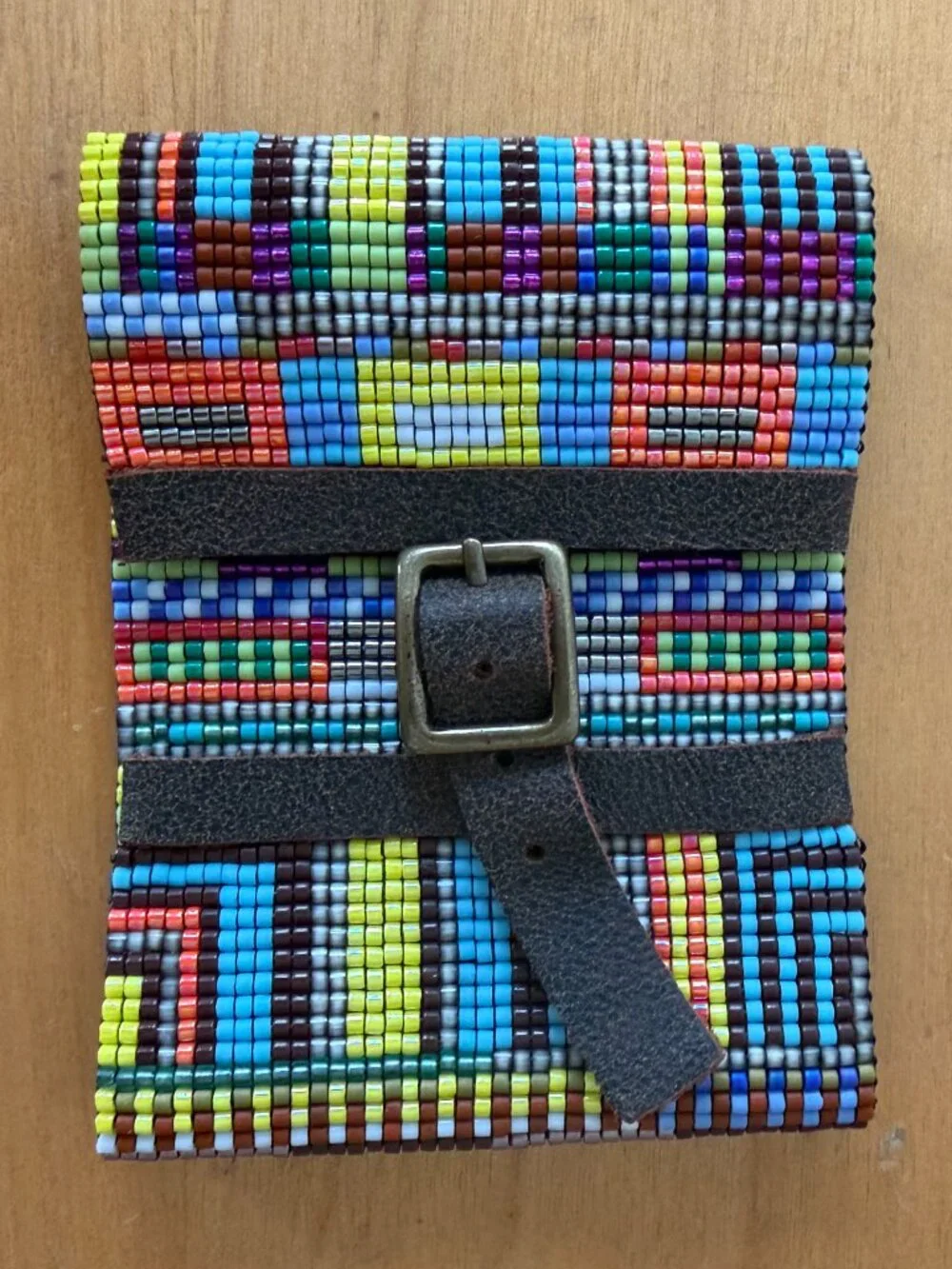 Julie Rofman handwoven beaded cuff bracelet 